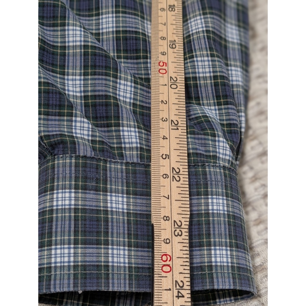 LL Bean Men's Plaid Button Down Shirt Wrinkle Resistant Long Sleeve Size L - Picture 6 of 8